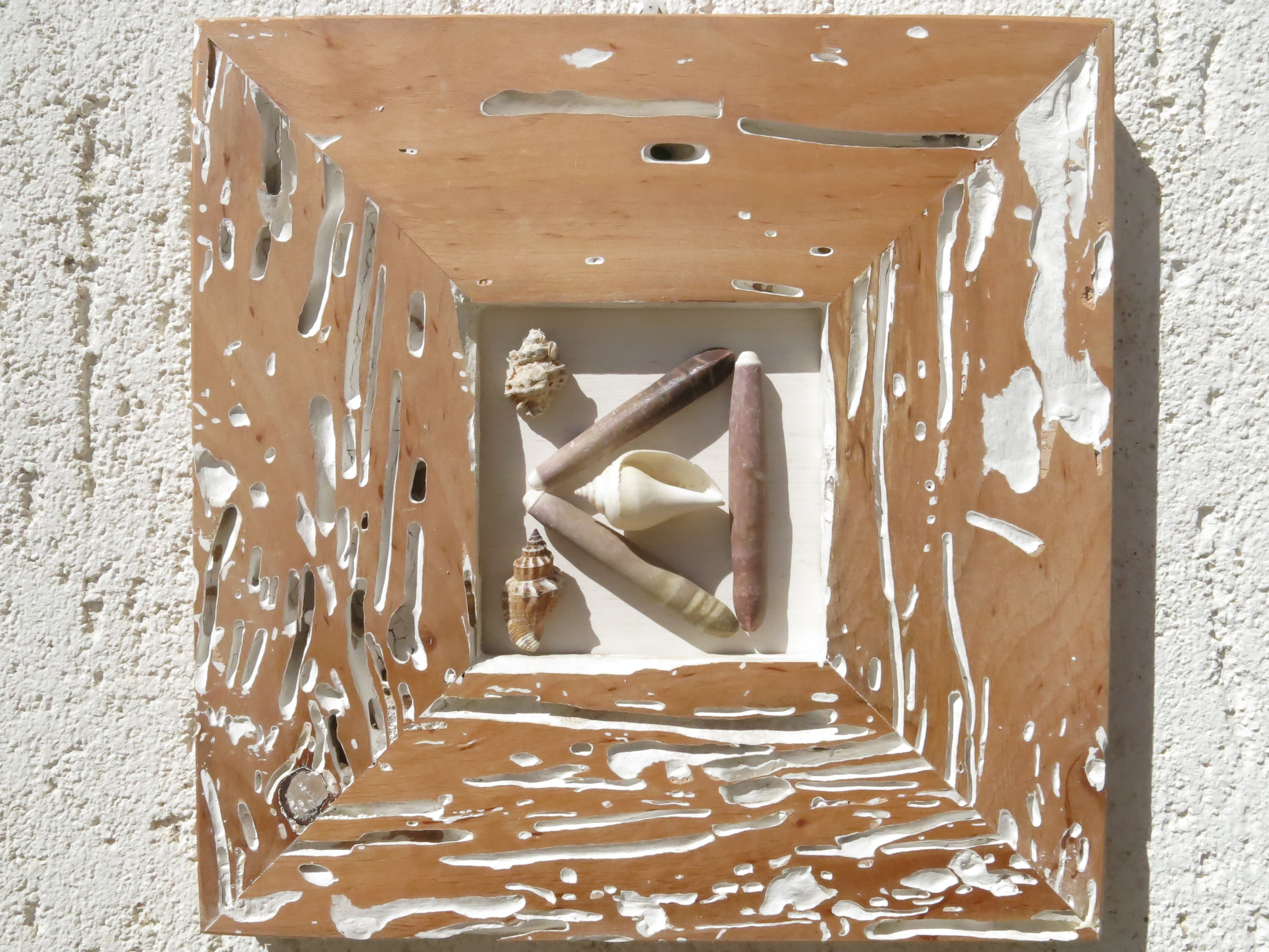 Conchiglie: quadri in legno vecchio e rovere