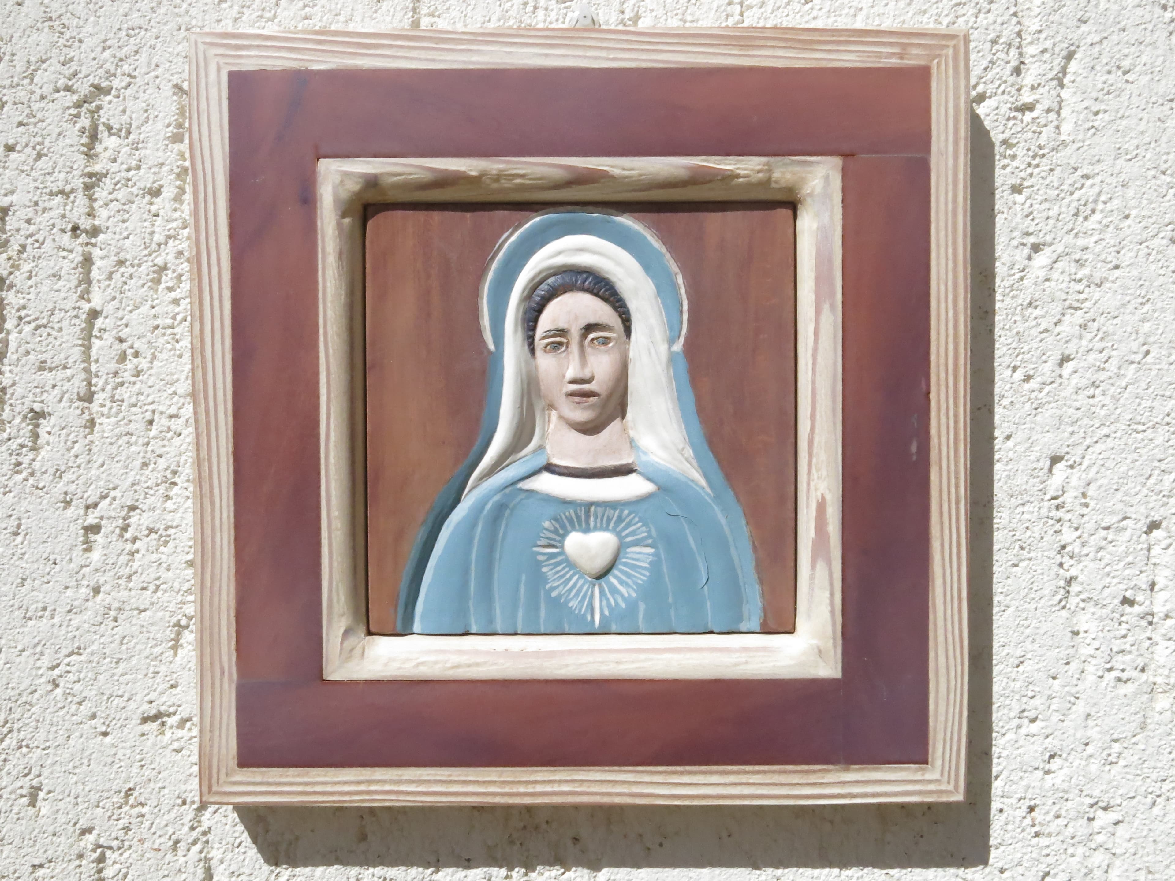 Immacolata: quadro in ebano e pino marino — foto 2 di 2